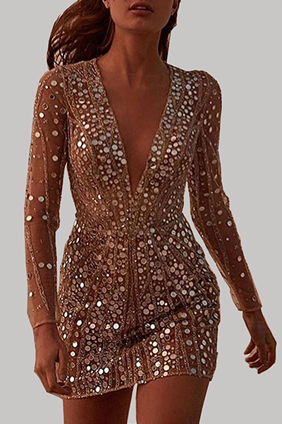 Paillettenbesetztes Minikleid