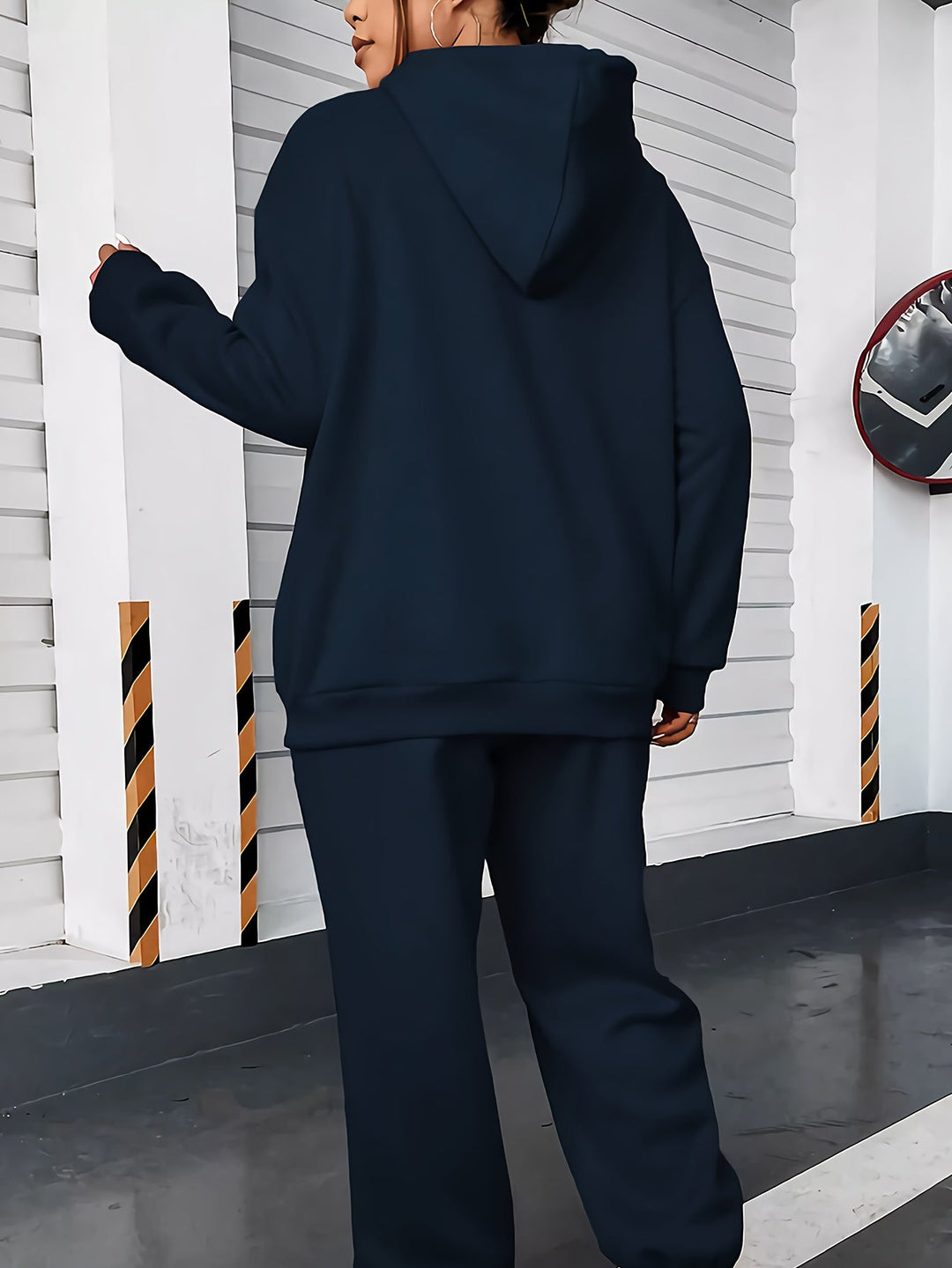 Sweat à capuche décontracté avec cordon de serrage & pantalon de jogging pour femmes | Idéal pour automne/hiver