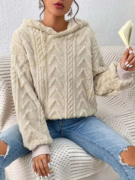 Paulina - Pull à capuche tricoté