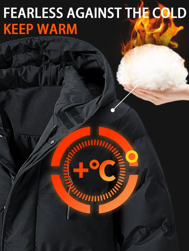 Casual Fleece-Gefütterte Reißverschluss Vorderseite Winter Jacke Für Herren | Perfekt für Outdoor-Aktivitäten
