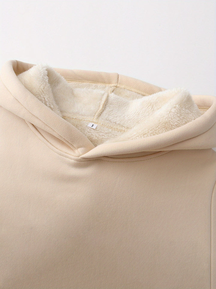 Lässiger Fleece Pullover Hoodie mit Kapuze für Damen | Perfekt für den Alltag