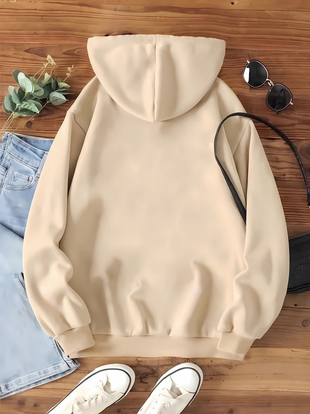 Eleganter Sweat-Pullover-Hoodie mit Katzenprint und Kapuze für Women | Ideal für den Alltag