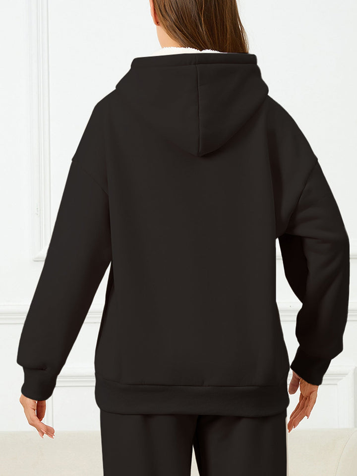 Kuscheliger Hoodie mit Herz-Print – Gefütterter Damen-Sweater für Herbst & Winter