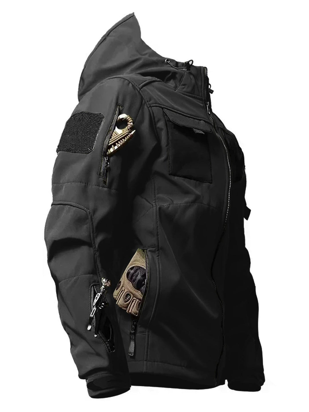 Veste de plein air à capuche tactique étanche coupe-vent isolée pour hommes | Parfaite pour les activités de plein air