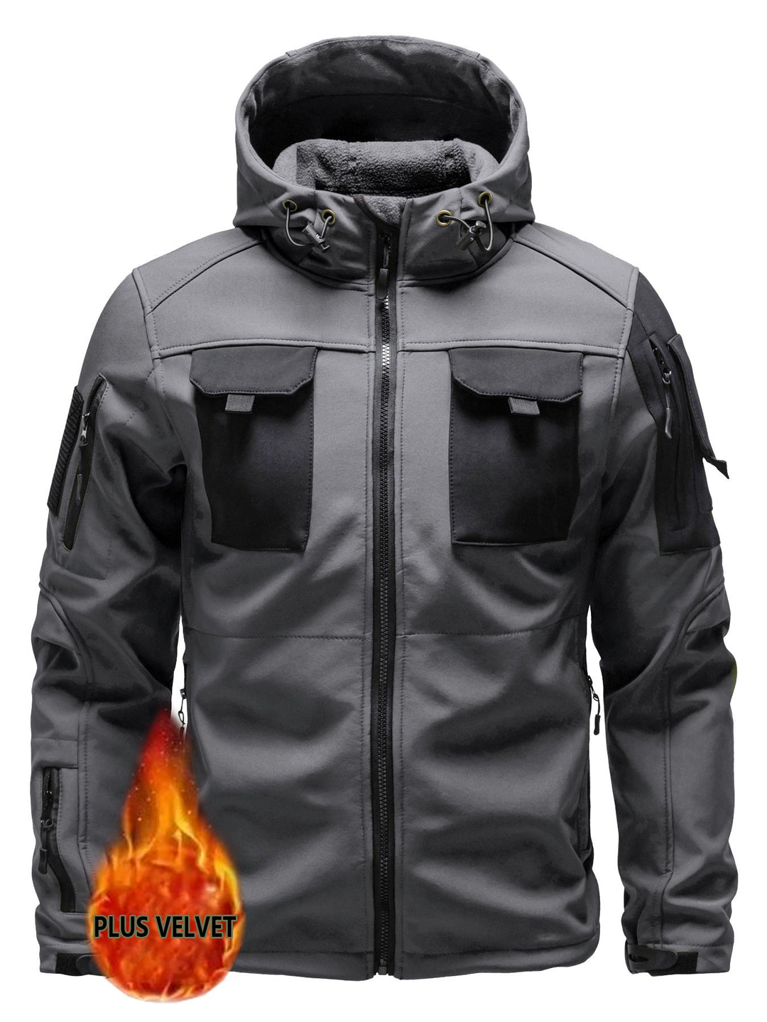 Veste de plein air à capuche tactique étanche coupe-vent isolée pour hommes | Parfaite pour les activités de plein air