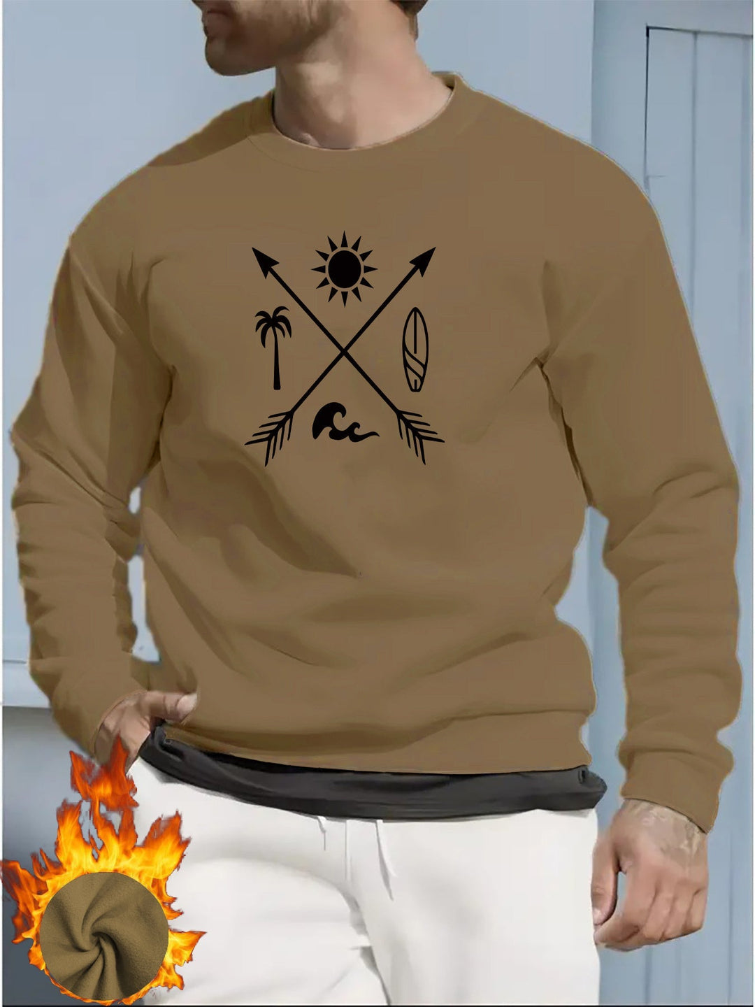 Lässiger Baumwolle Fleece Sweatshirt für Männer | Perfekt für den Alltag