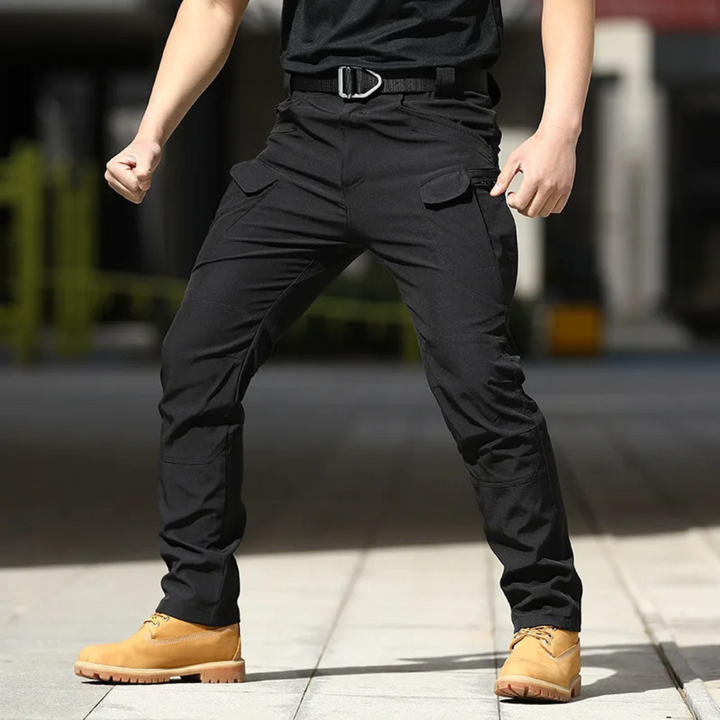 Pantalon cargo à plusieurs poches respirant pour homme avec fermeture éclair