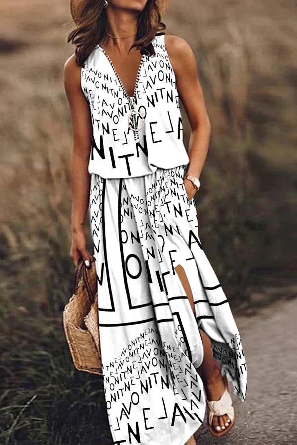 ADA - robe avec impression de texte