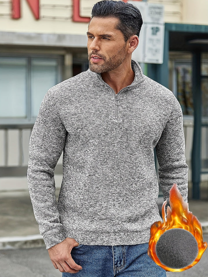 Elvis - Maglione casual con cerniera per uomo