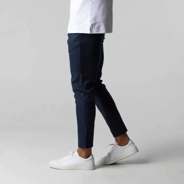 Pantalon chino homme slim fit – pantalon business stretch à jambe étroite pour loisirs et bureau