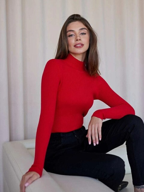 Annetta - Pull à col roulé confortable et élégant