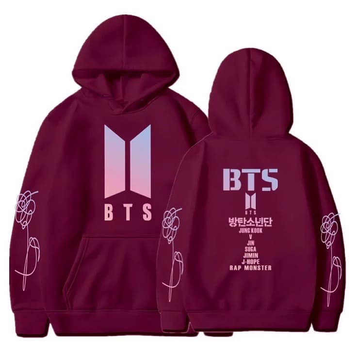 Bts Sweat-shirt à capuche unisexe décontracté Hoodie cosplay veste top
