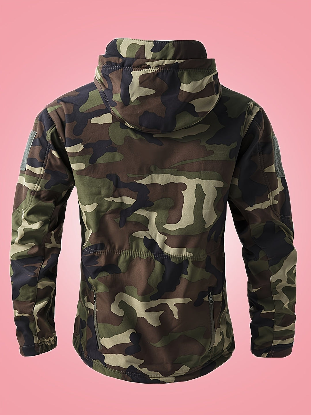 Coupe-vent militaire chaud camouflage avec poches zippées pour hommes | Parfait pour les activités de plein air