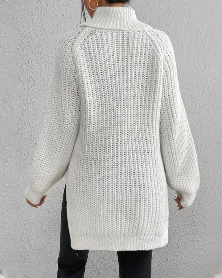 Lässiger Baumwoll-Rollkragenpullover für Damen | Perfekt für den Alltag