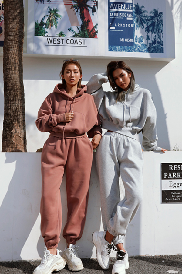 Baumwoll-Trainings- & Jogginganzug im bequemen Vintage-Look für Damen | Perfekt für den Alltag