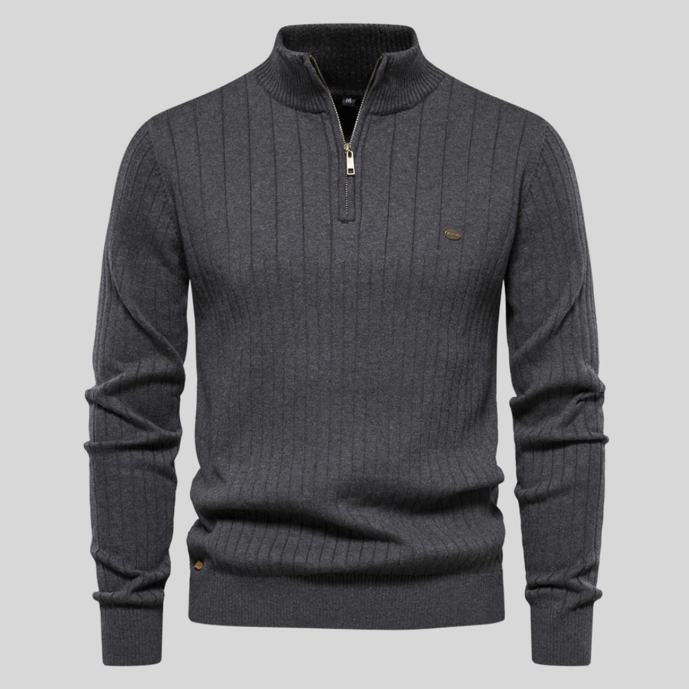 Soft and warm ribbed sweater for men