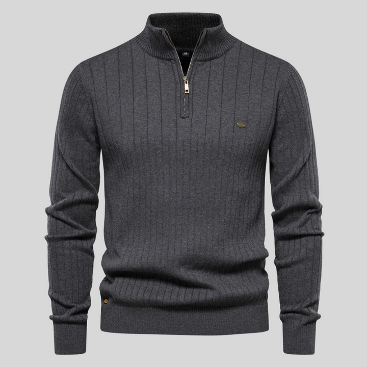 Soft and warm ribbed sweater for men