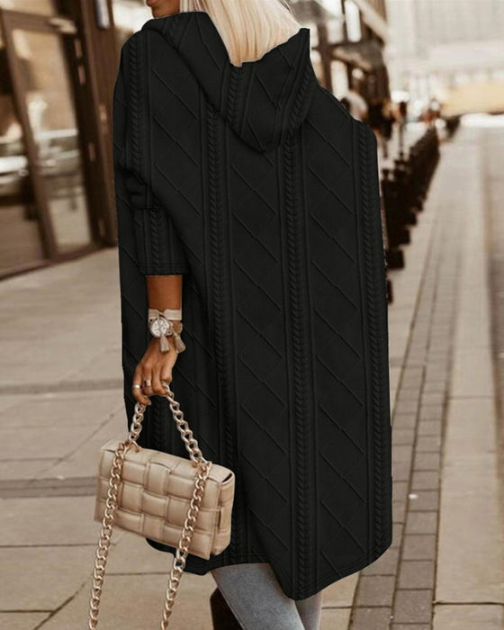 Nadine | Long manteau structuré avec capuche