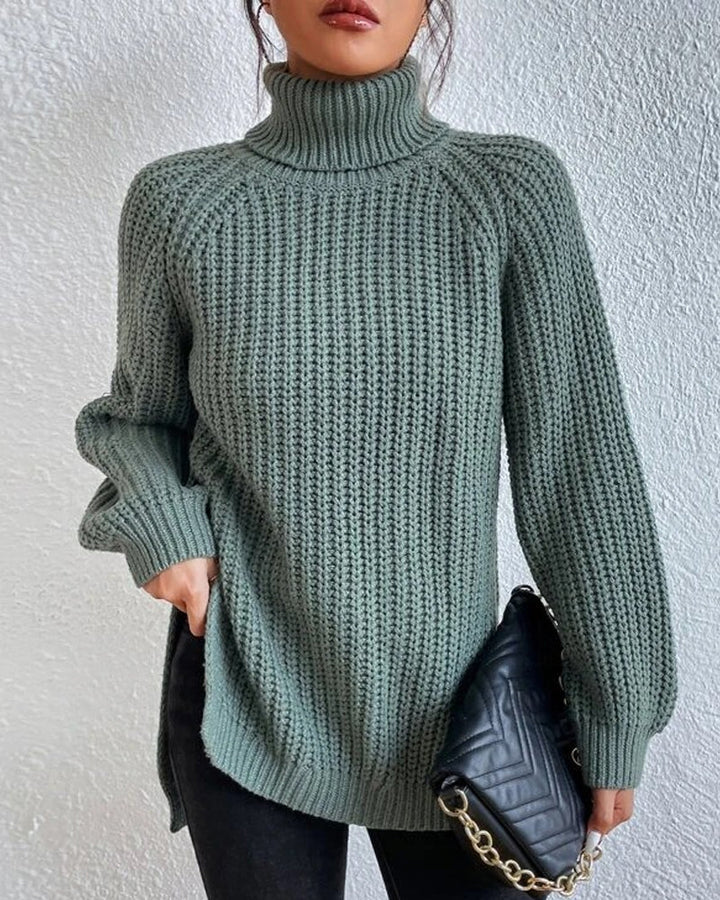 Lässiger Baumwoll-Rollkragenpullover für Damen | Perfekt für den Alltag