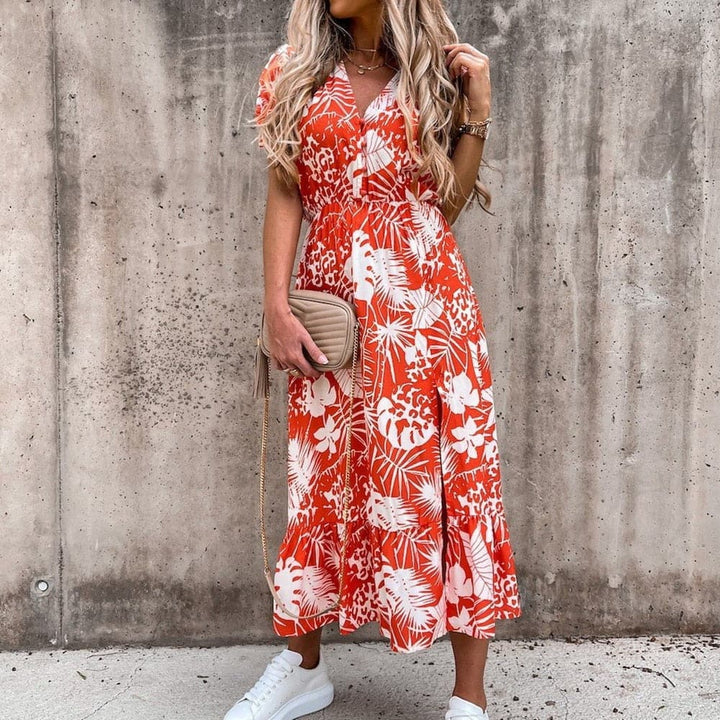 Robe portefeuille tropical sérénité – fraîcheur et élégance estivale