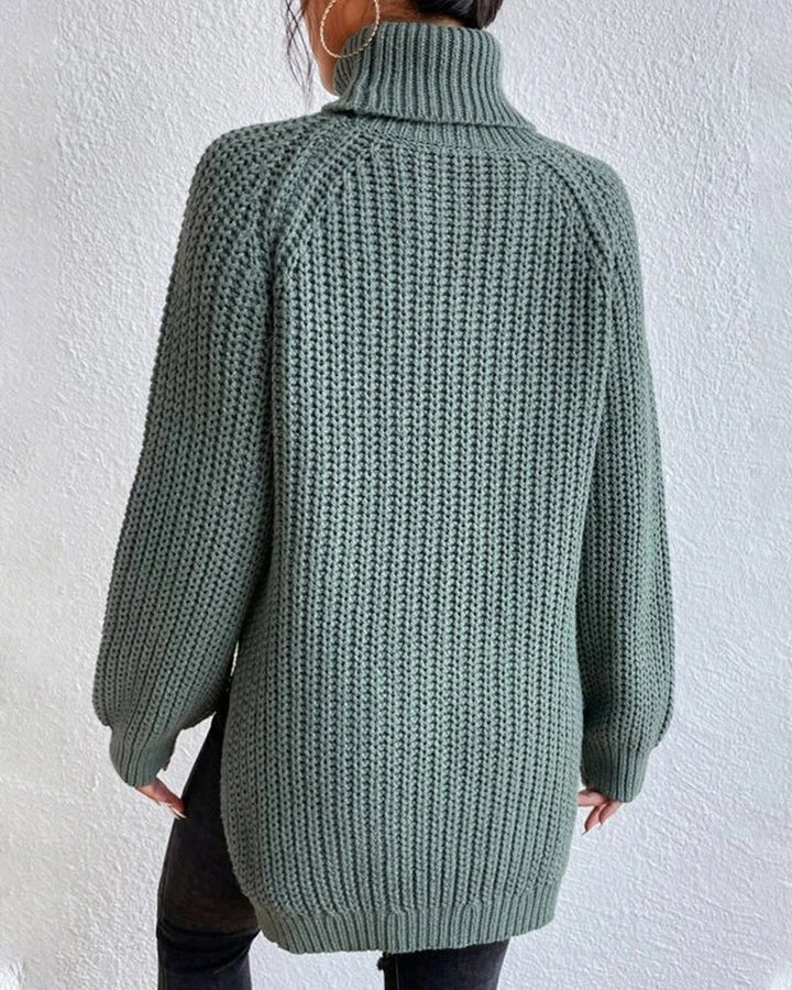 Lässiger Baumwoll-Rollkragenpullover für Damen | Perfekt für den Alltag