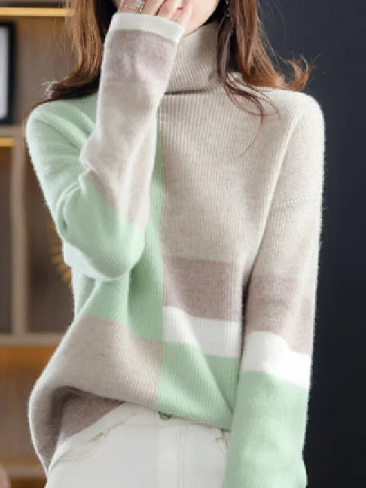 Riley - Maglione a collo alto classico da donna