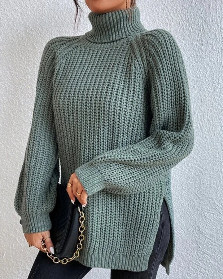 Lässiger Baumwoll-Rollkragenpullover für Damen | Perfekt für den Alltag