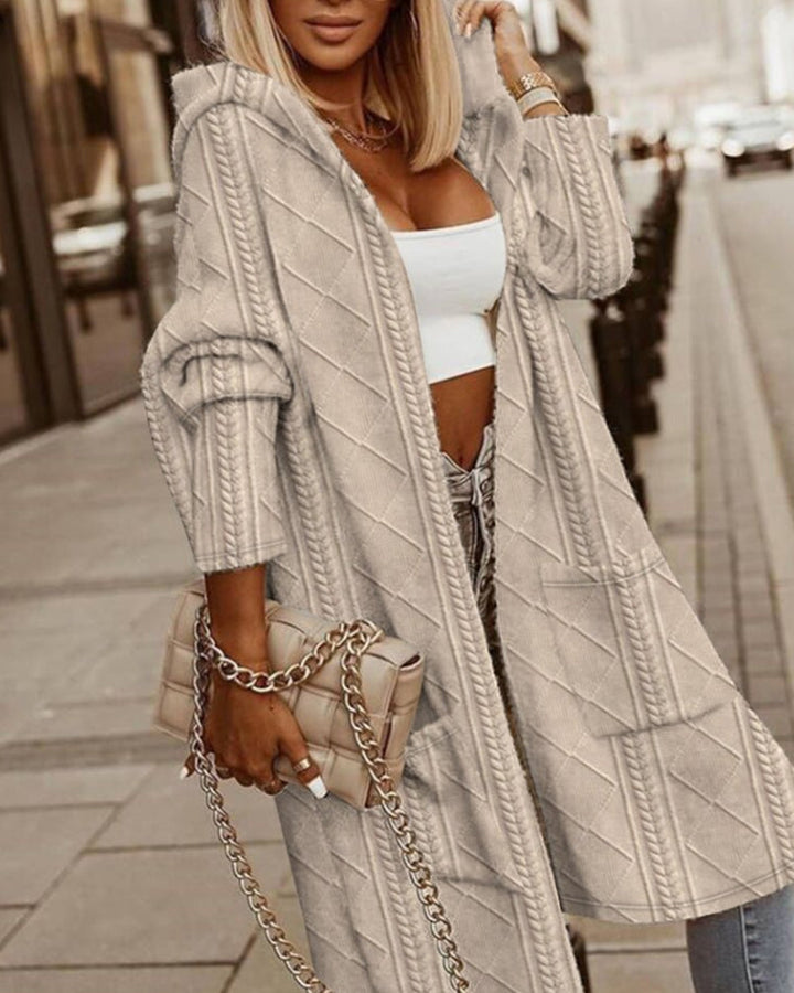 Nadine | Long manteau structuré avec capuche