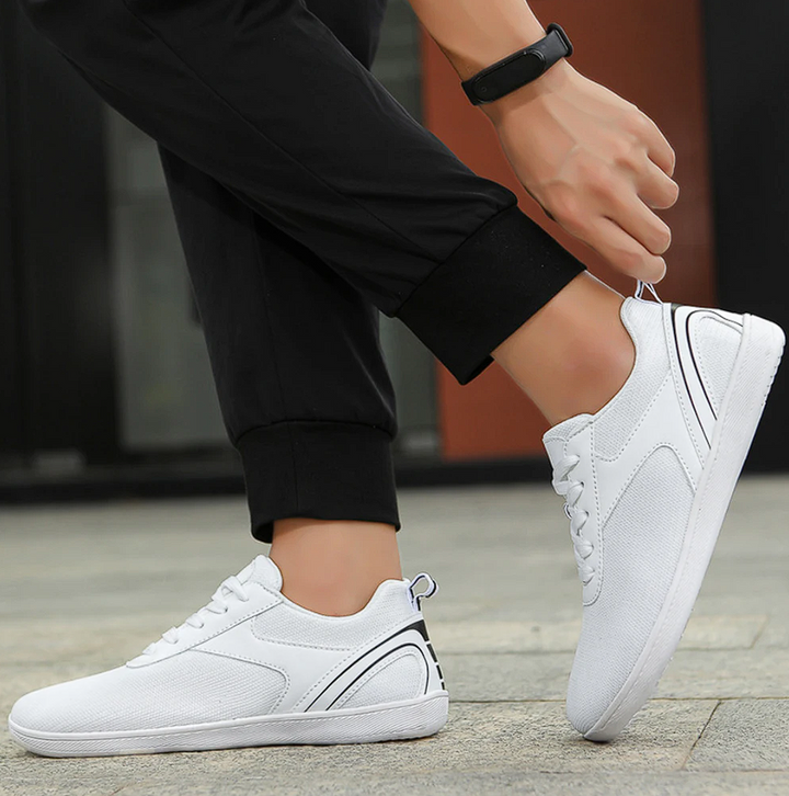 Baskets blanches pour hommes – Chaussures de loisirs légères au look sportif