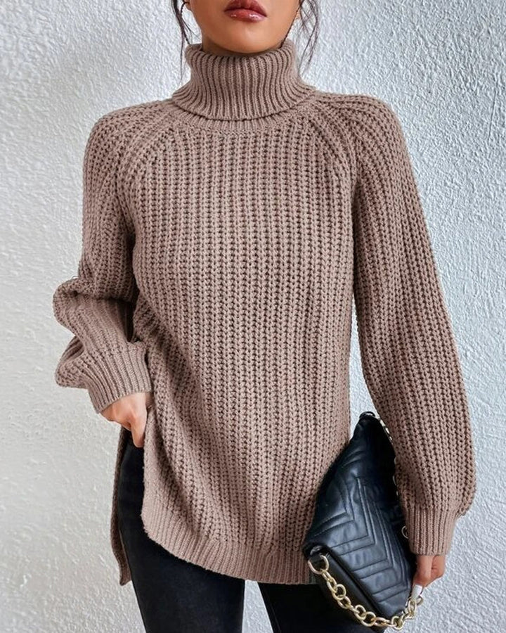 Lässiger Baumwoll-Rollkragenpullover für Damen | Perfekt für den Alltag