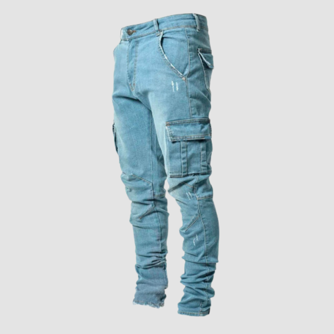Kairo - Pantalon cargo en denim stylé pour hommes