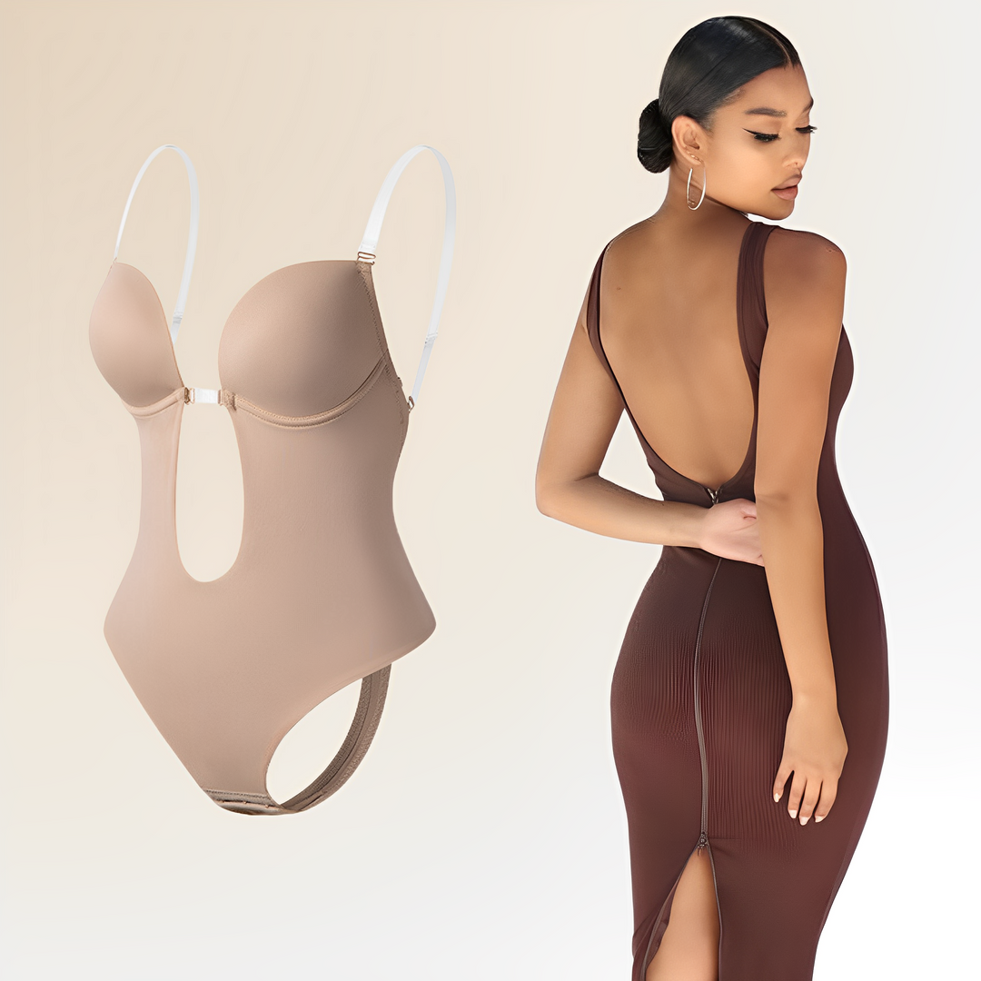 Rückenfreier Shapewear-Body für Damen – Unsichtbarer BH-Body für tiefe Rückenausschnitte