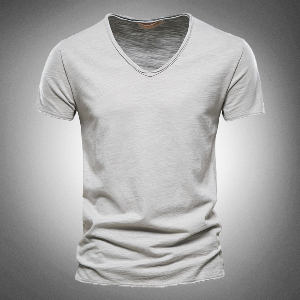 Basic Herren T-Shirt mit V-Ausschnitt – Slim Fit Shirt für Freizeit, Sommer & Streetstyle Looks