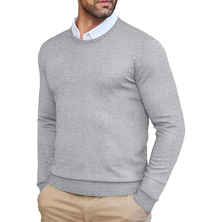 Timeless men's sweater with crew neck for a classic and elegant look