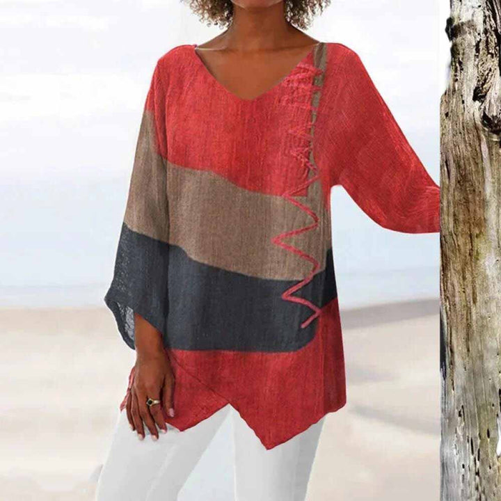 ELADIE - Chemise élégante tricolore