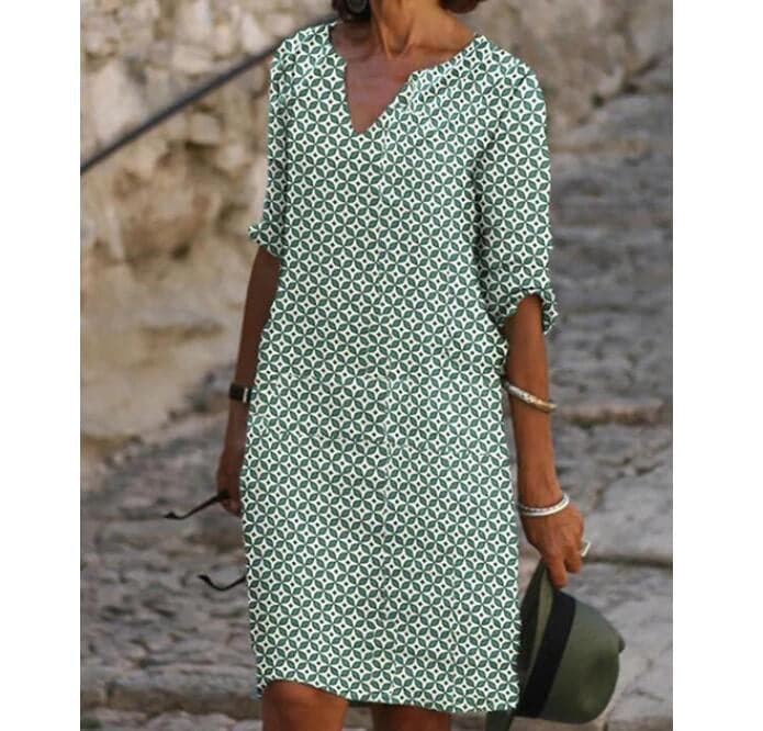 Robe Midi Élégance Florale – Raffinement Naturel et Sophistication