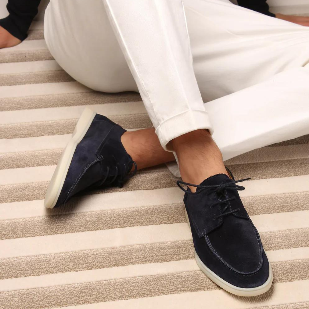 Baskets élégantes pour hommes en daim – Chaussures de loisirs confortables avec semelle sportive