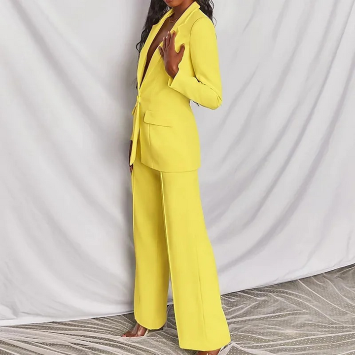 Bina - ensemble blazer-pantalon à manches longues pour femmes