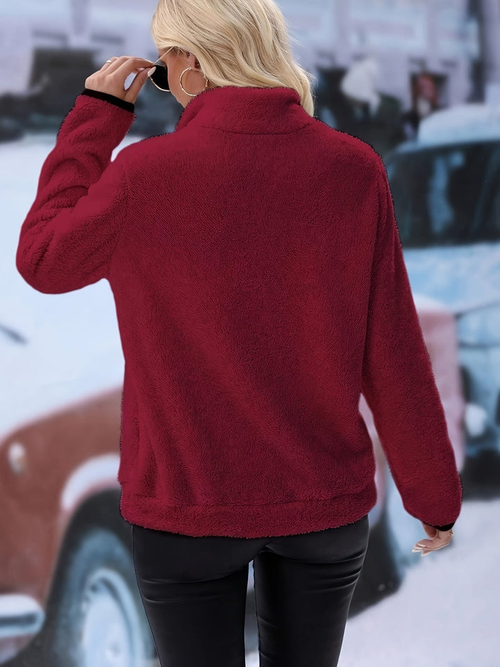 Bridgett - Lässiger Fleecepullover mit Reißverschluss Damen