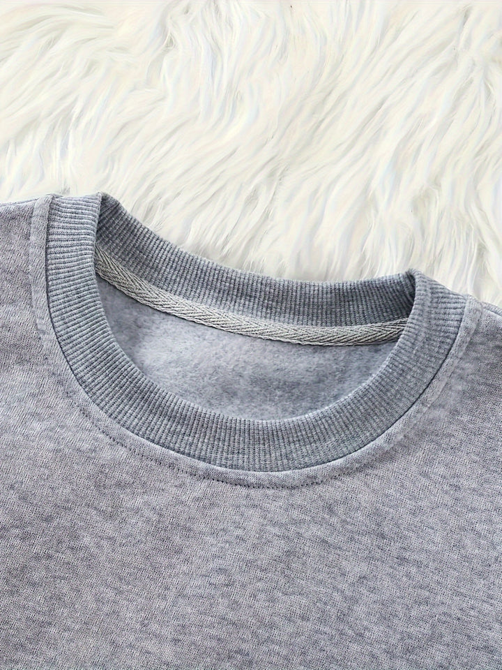 Sweat-shirt à manches longues confortable avec doublure en peluche & pantalon de jogging pour femmes | Idéal pour l'automne/hiver