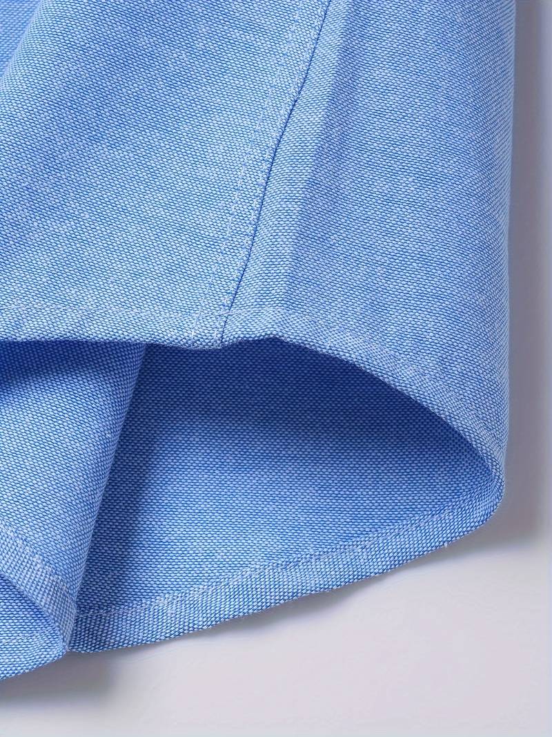 Chemise homme avec détails contrastés et col montant – Chemise à manches longues moderne pour affaires, quotidien et smart casual