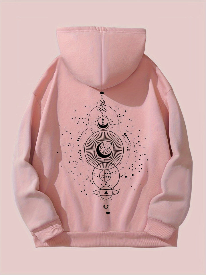 Lässiger Pullover-Hoodie mit Backprint und Kapuze für Women | Perfekt für Casual Days