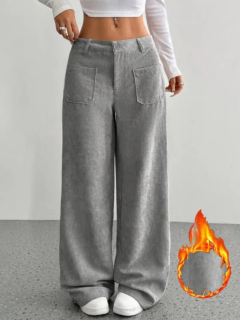 Makara – Pantaloni a cordoncino con gamba larga