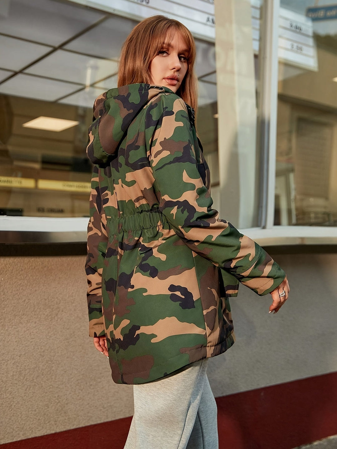 Elegant fleece parka winter jacket with hood for women | Perfect for outdoor activities