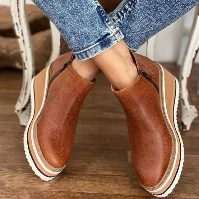Bottes en cuir Franka | Chaussures pour femmes avec semelle ergonomique