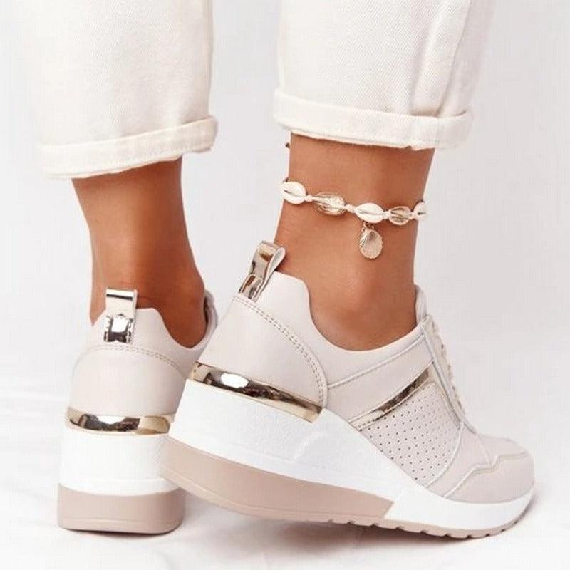 Ellen - chaussures orthopédiques à lacets avec talon compensé