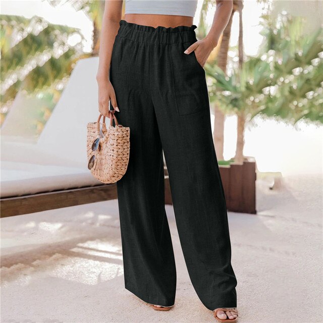 LOTTA - Pantalon classique à jambes larges
