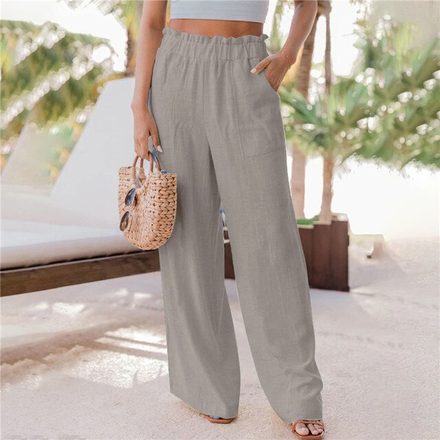 LOTTA - Pantalon classique à jambes larges
