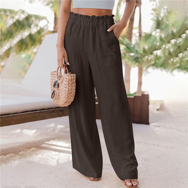 LOTTA - Pantalon classique à jambes larges