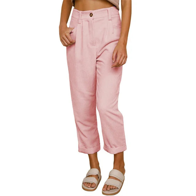 Daniella - pantalon en velours côtelé décontracté